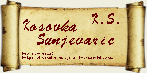 Kosovka Šunjevarić vizit kartica